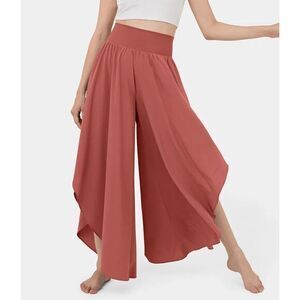 Halara Breezeful™ High Waisted Back Waistband Pocket Palazzo Flowy Wide‎ Leg S